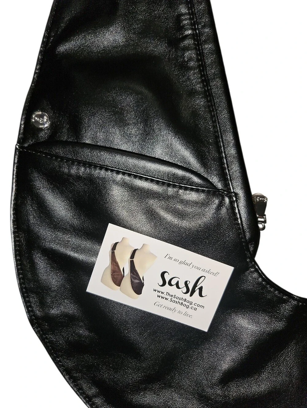 Sash Crossbody Faux Leather Bag